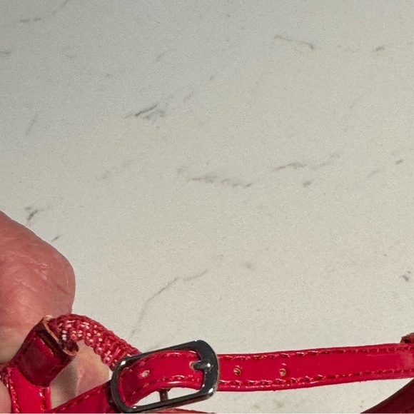 White House Black Market Genoa Red snake Skin look  3" Pumps Size 9M - Picture 9 of 9